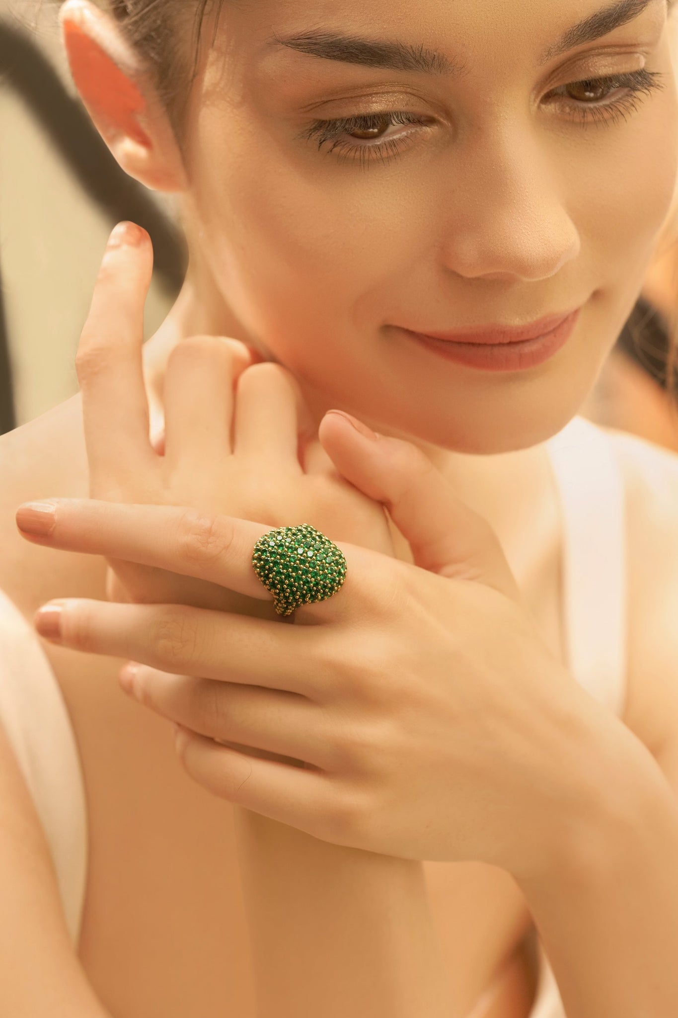 The Statement Ring - Yellow Gold Emerald