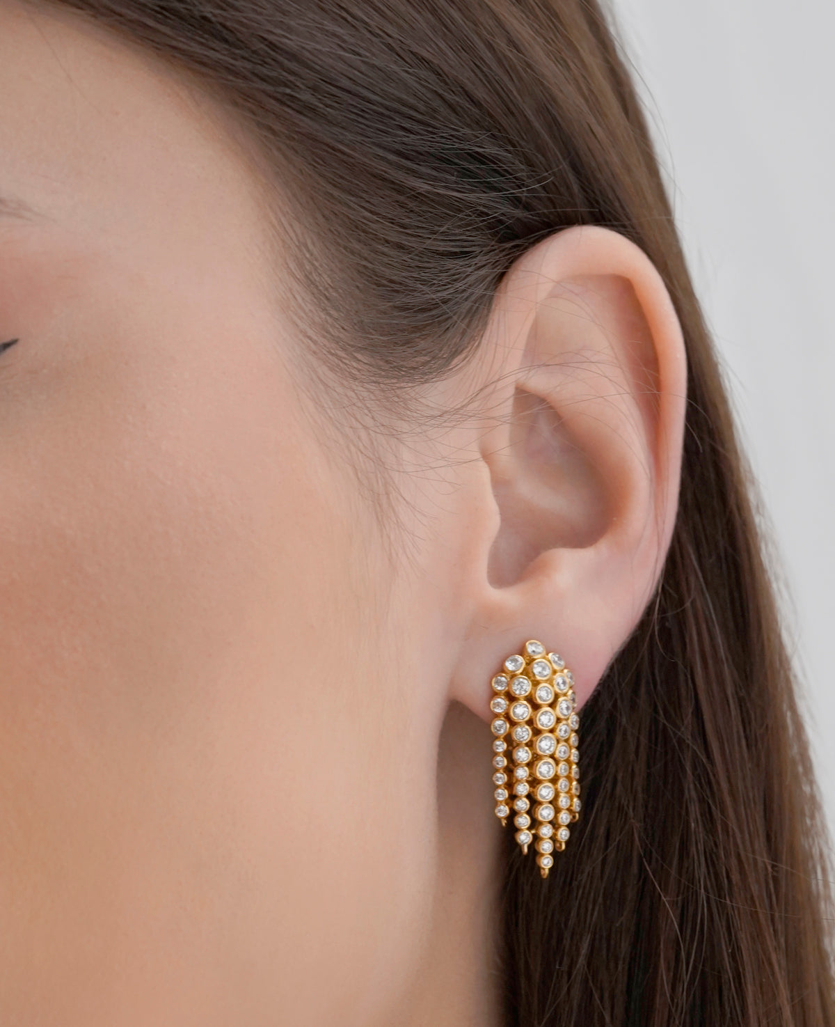 Flower Shower Earrings - Gold