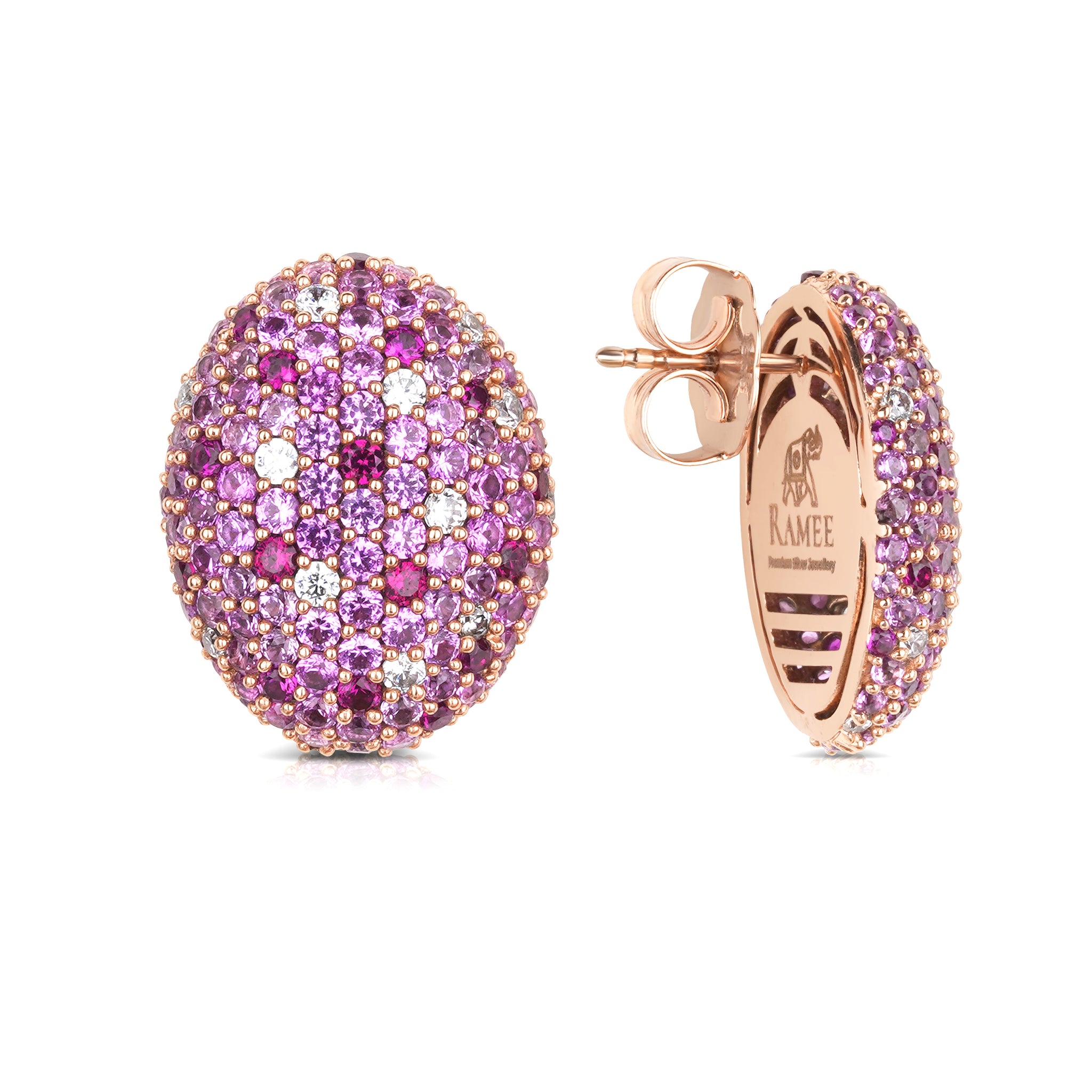The Statement Earrings - Pink Quartz