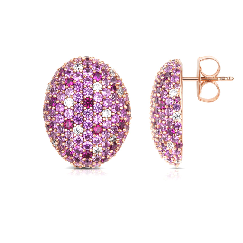 The Statement Earrings - Pink Quartz