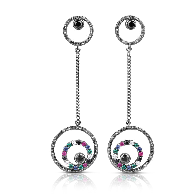 Go Girl Earrings - Vibrant Black