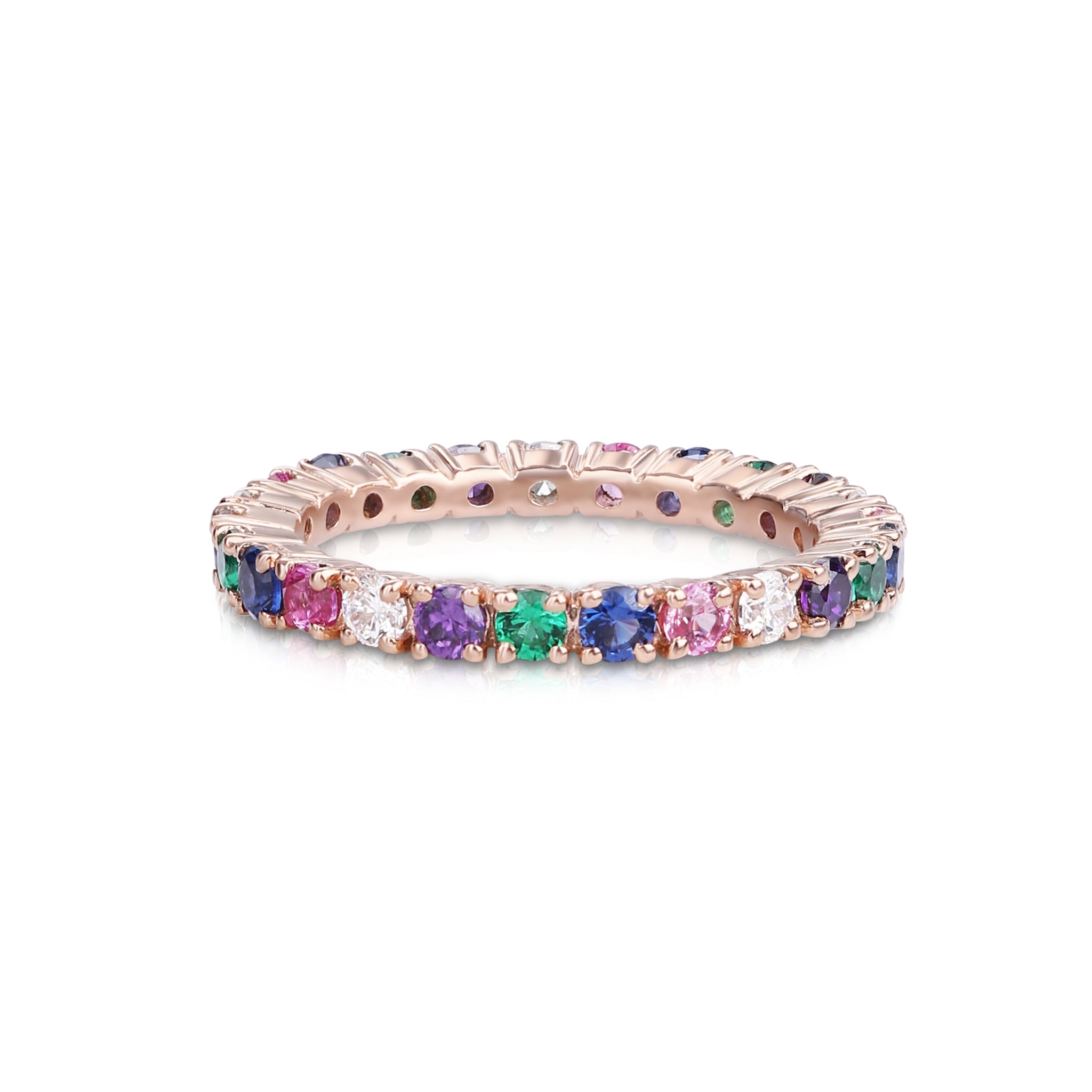 Classic Eternity Band - Vibrant Rose