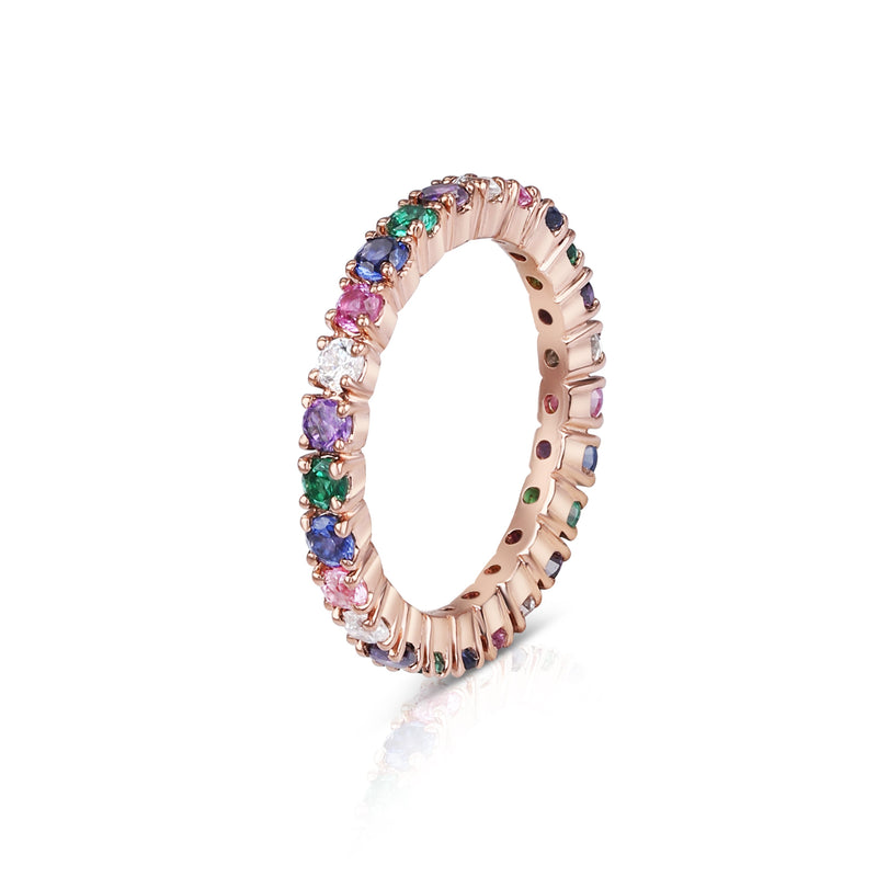 Classic Eternity Band - Vibrant Rose