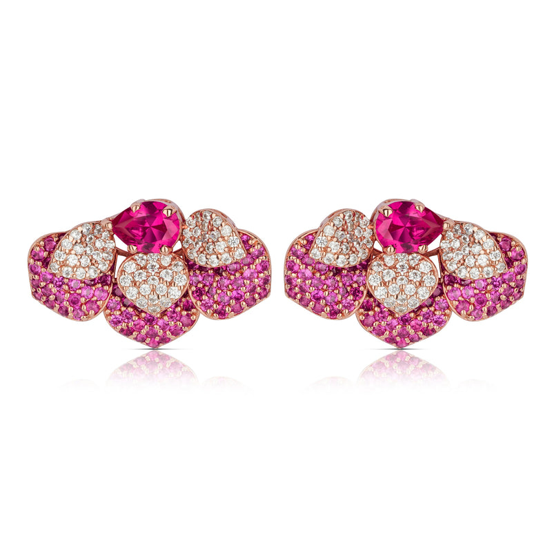 Glorious Petal Earrings - Royal Rose