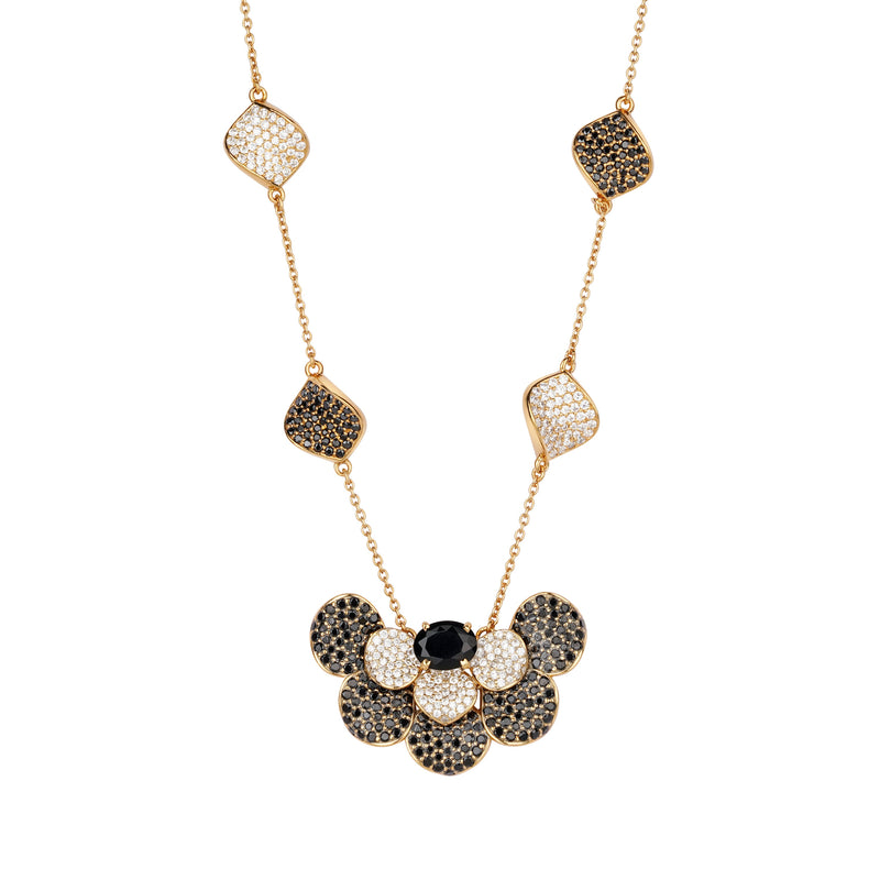 Glorious Petal Necklace - Midnight Black