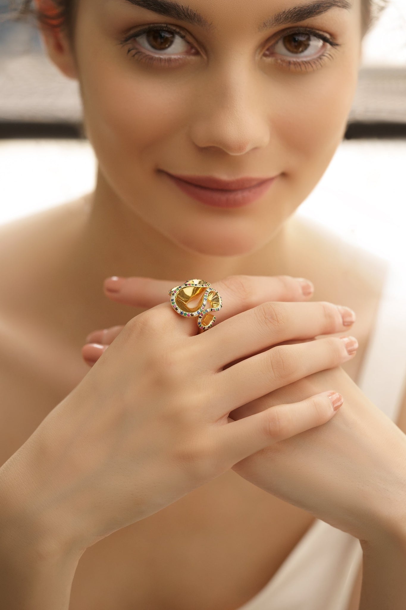 A Maze Ring Yellow Vibrant