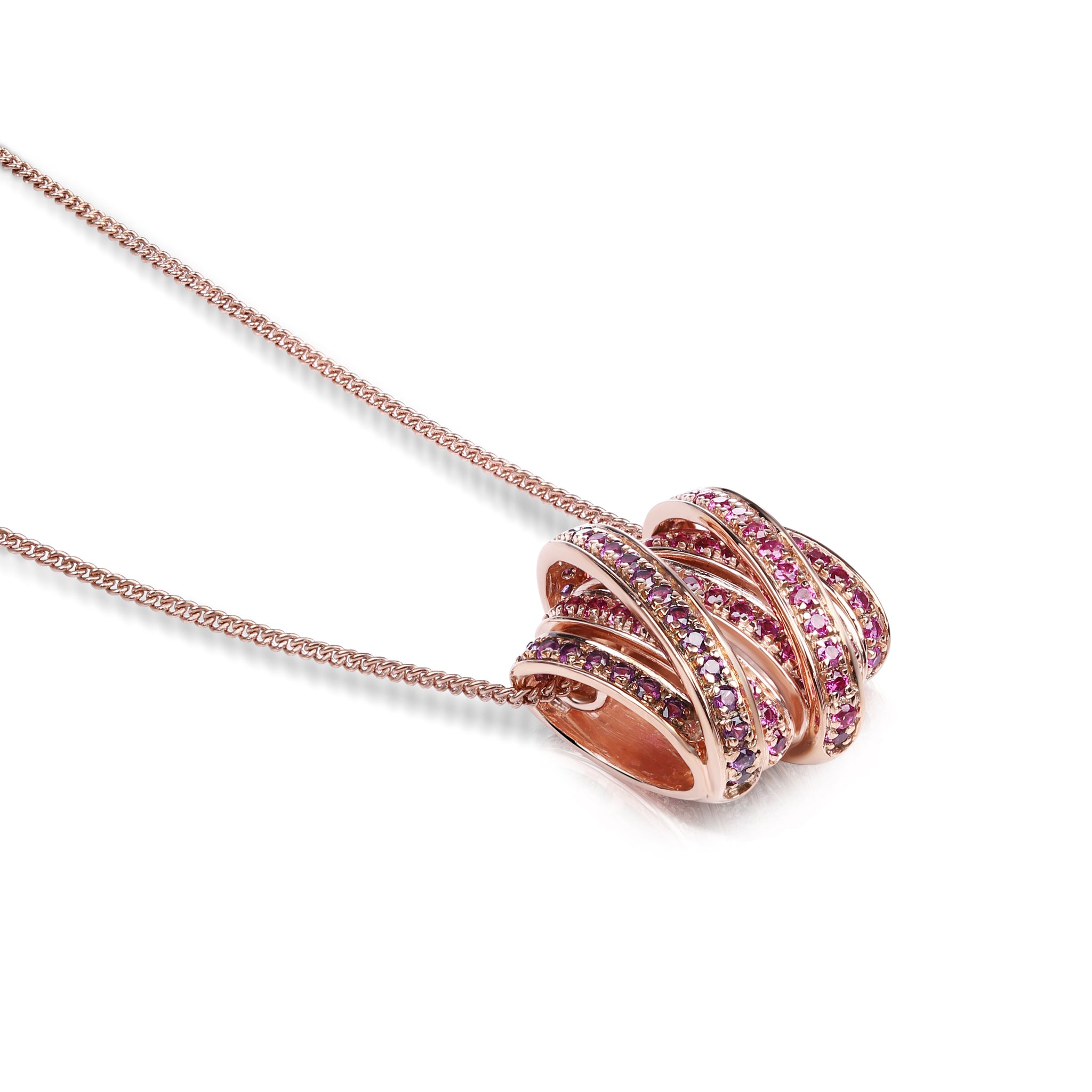 Intricate Radiant Necklace - Rose Gold