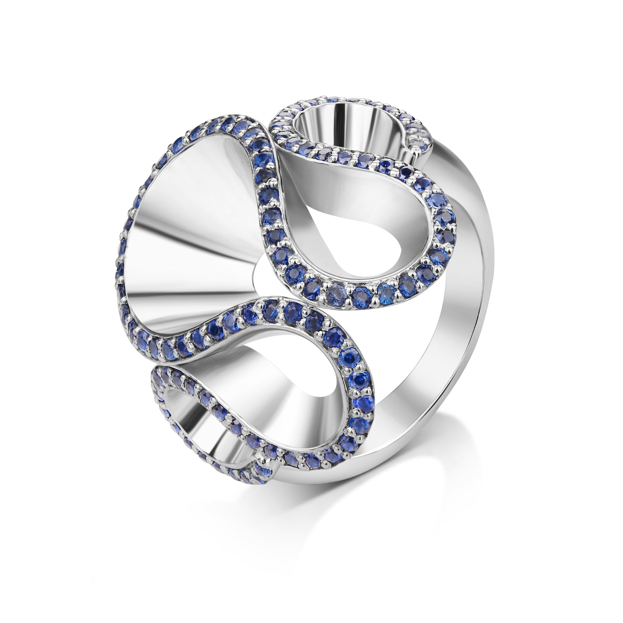 A Maze Ring - Blue Sapphire