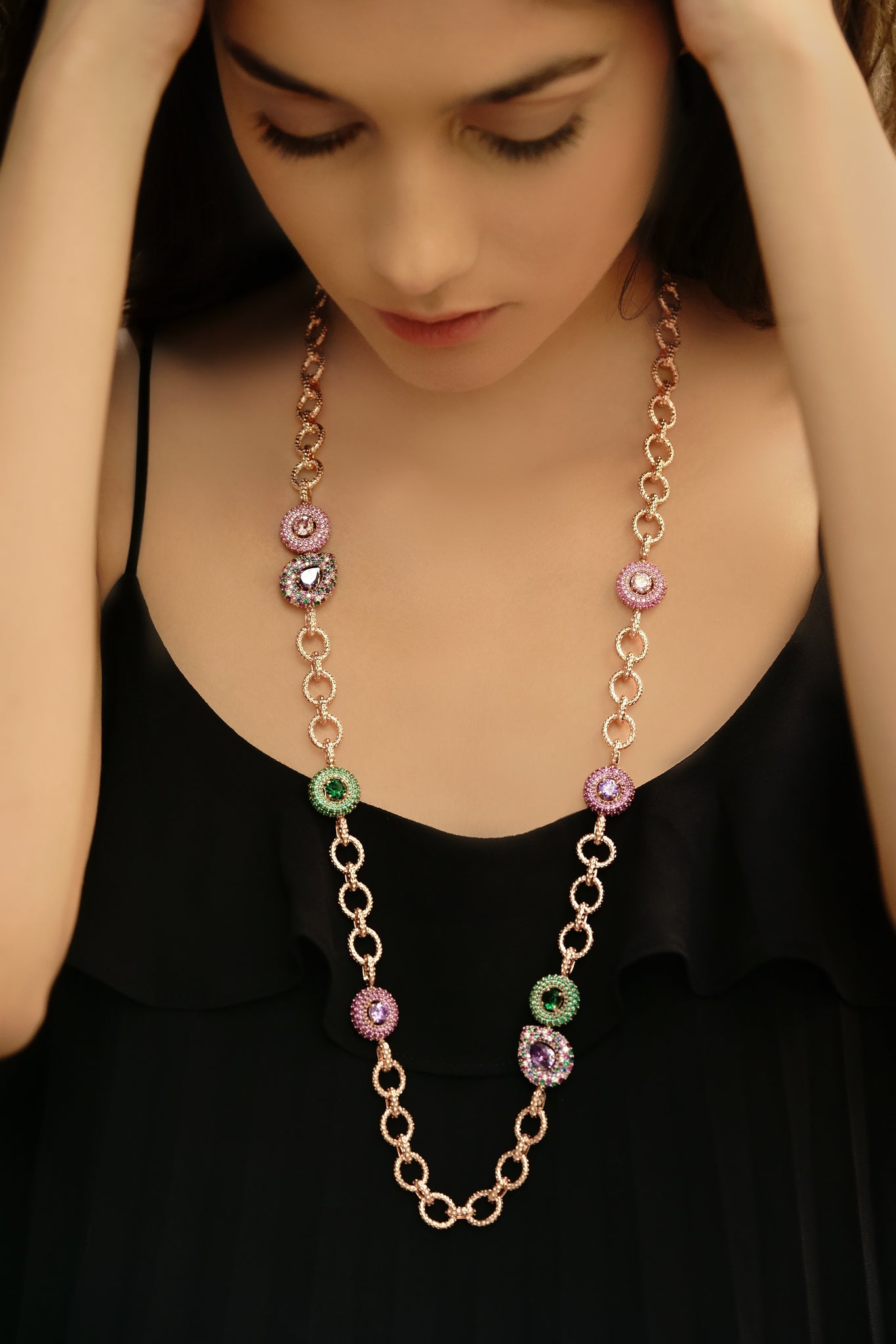 Queen's String Necklace - Rose Gold