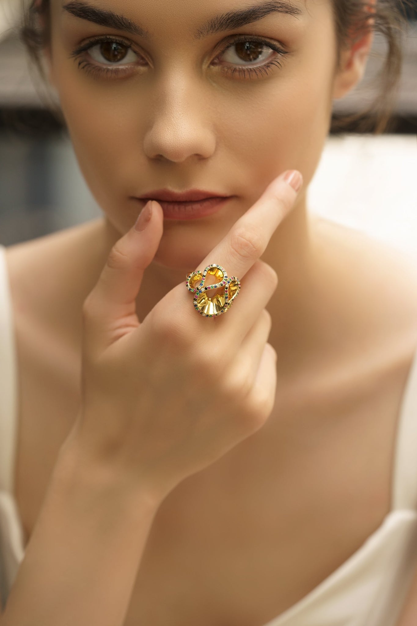 A Maze Ring Yellow Vibrant