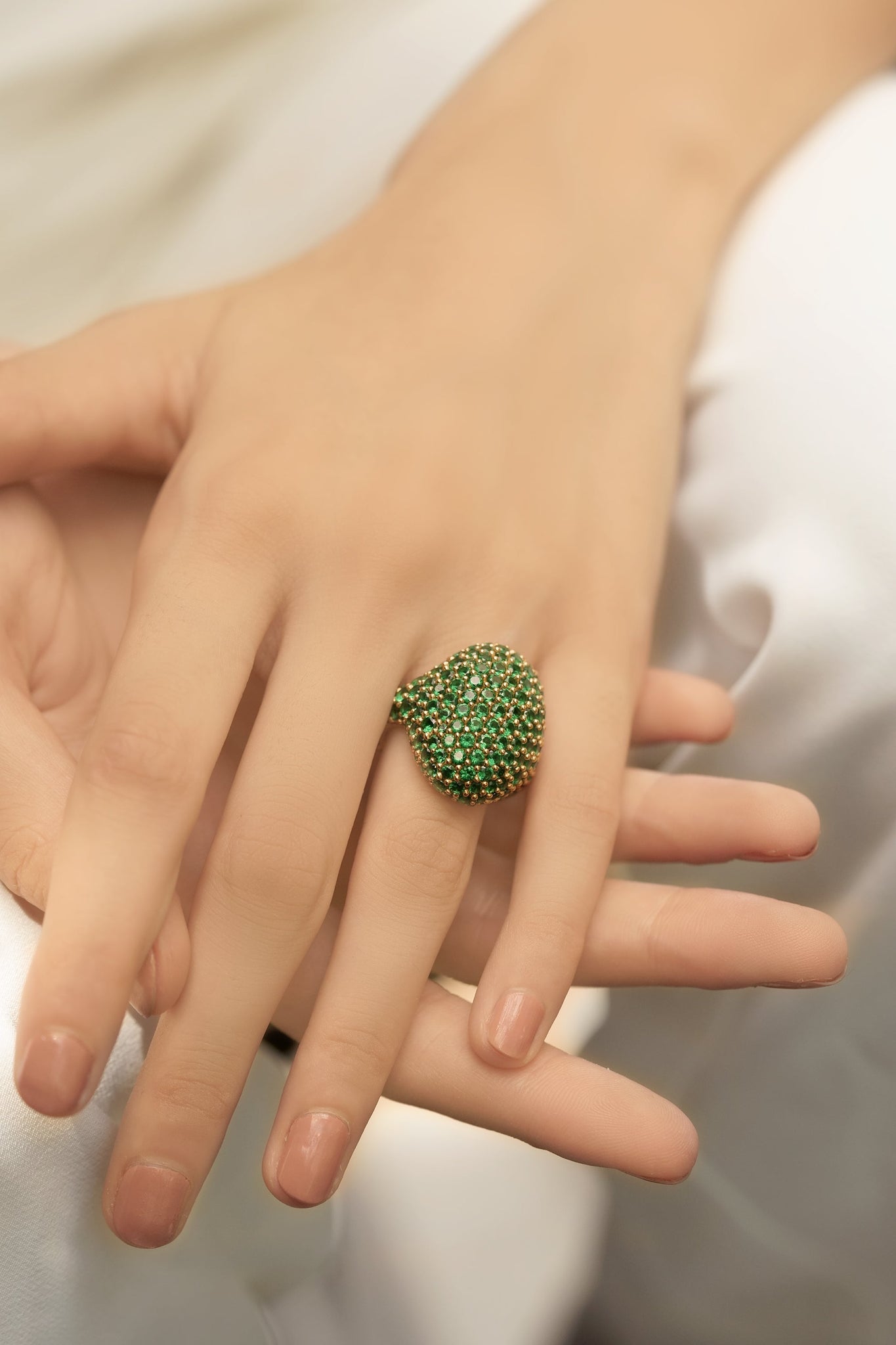 The Statement Ring - Yellow Gold Emerald