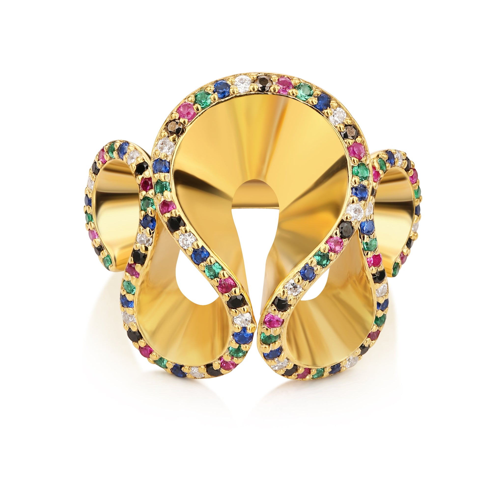 A Maze Ring Yellow Vibrant