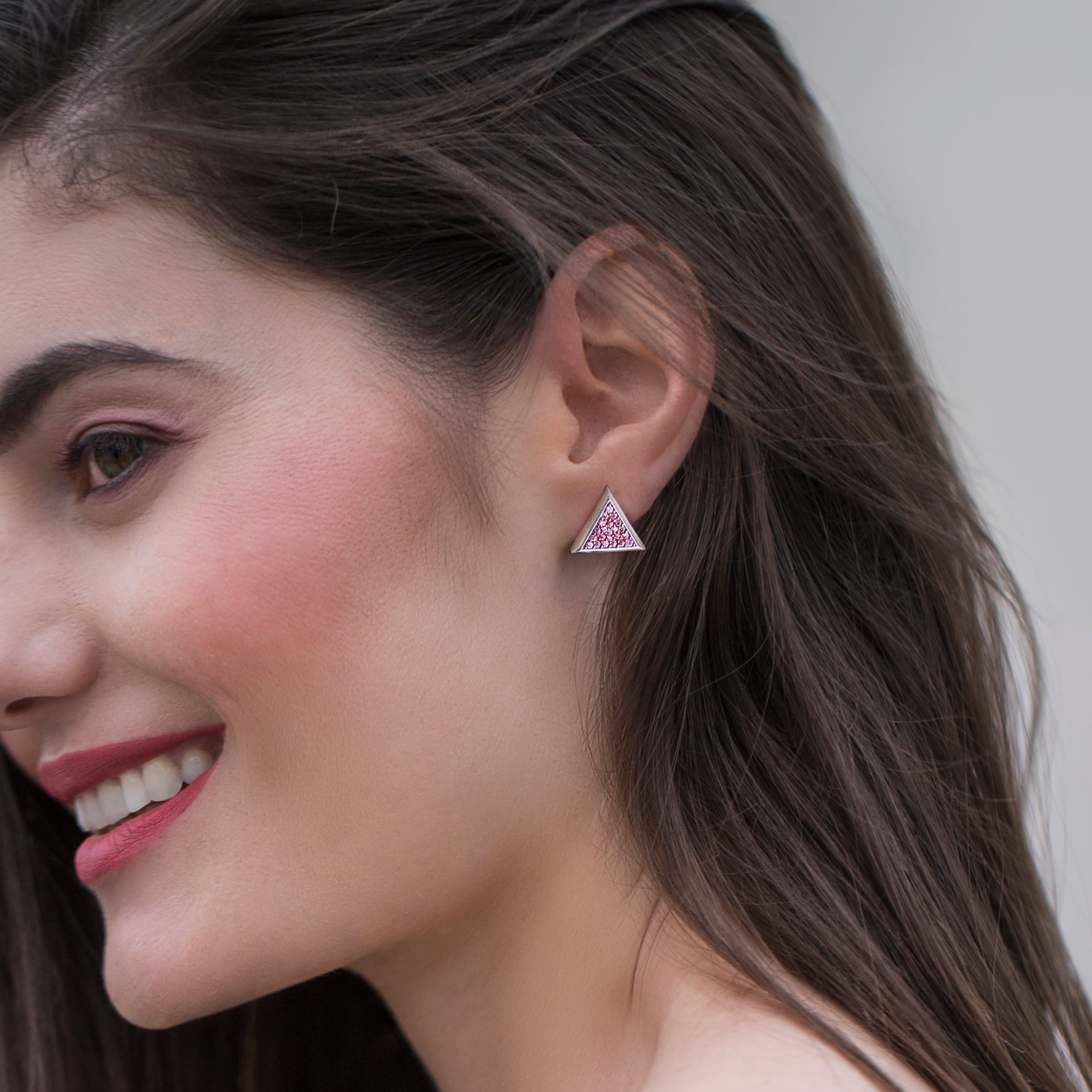 Divine Trinity Studs - Daylight Rose