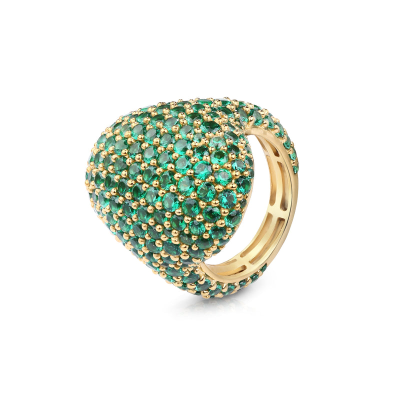 The Statement Ring - Yellow Gold Emerald