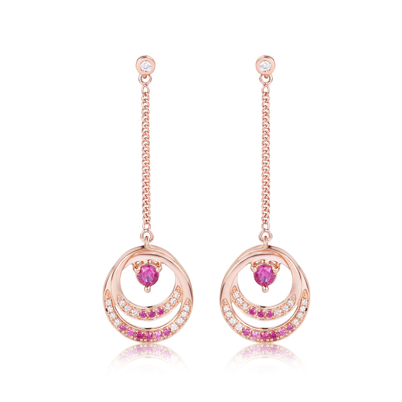 Go Girl Earrings - Rosy Hues