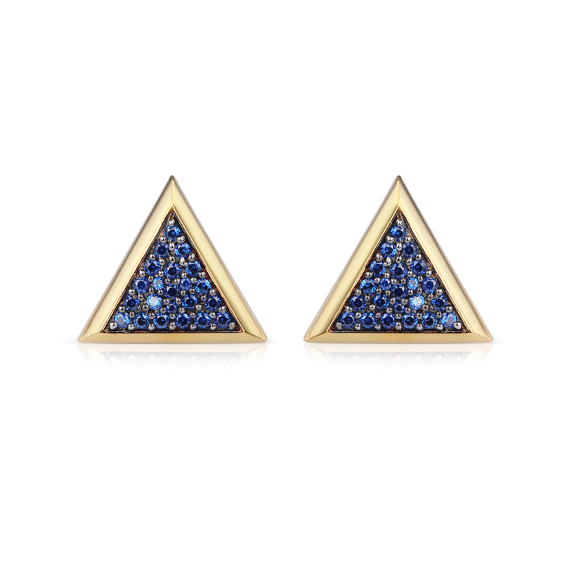 Divine Trinity Studs - Deep Sea Blue