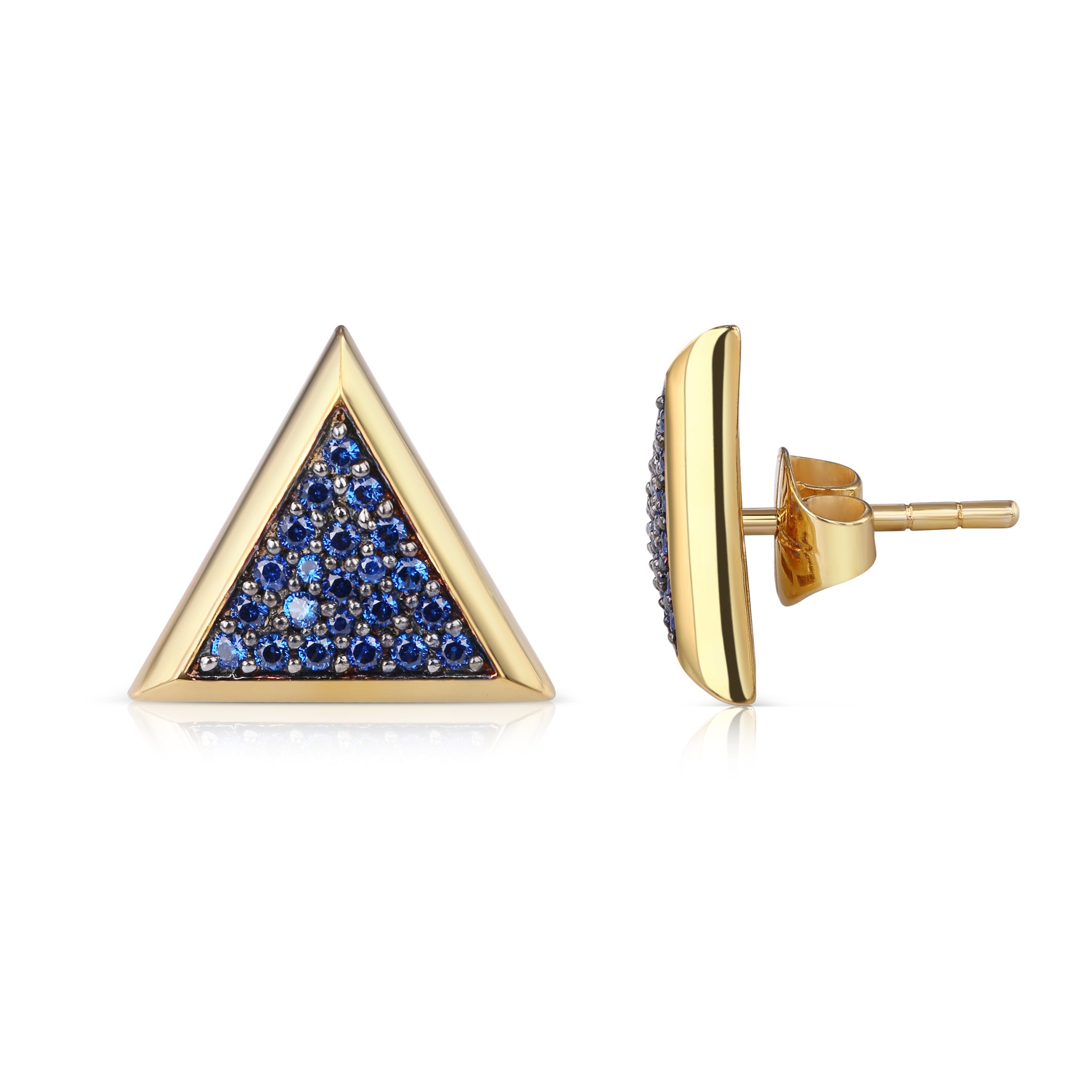 Divine Trinity Studs - Deep Sea Blue