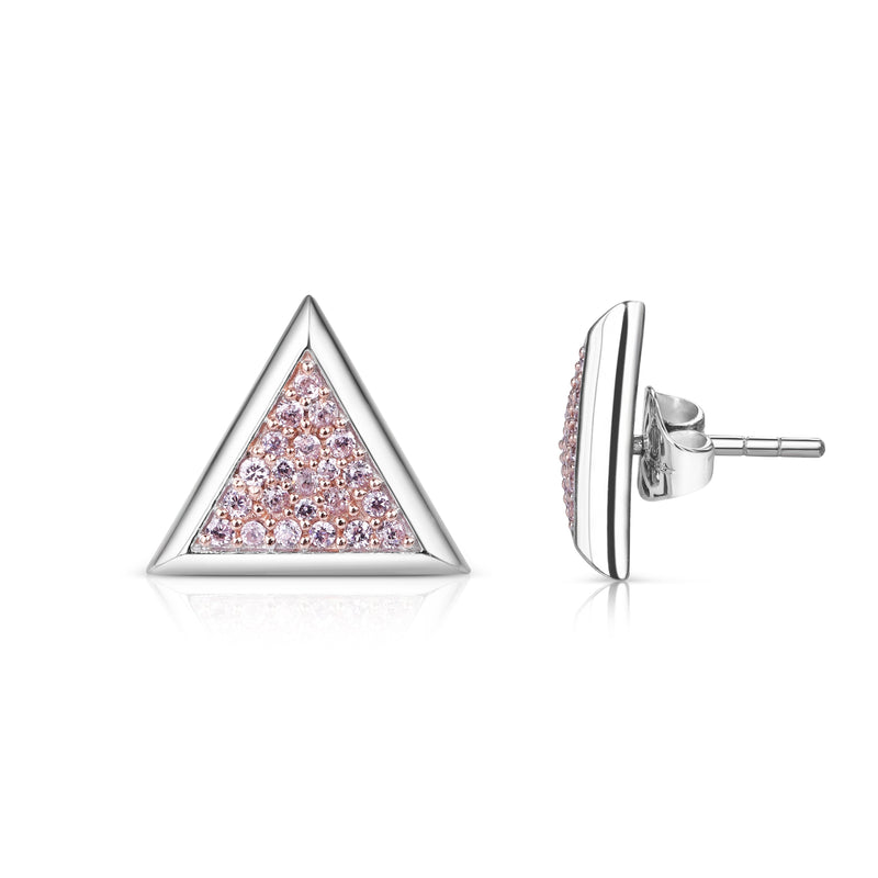 Divine Trinity Studs - Daylight Rose