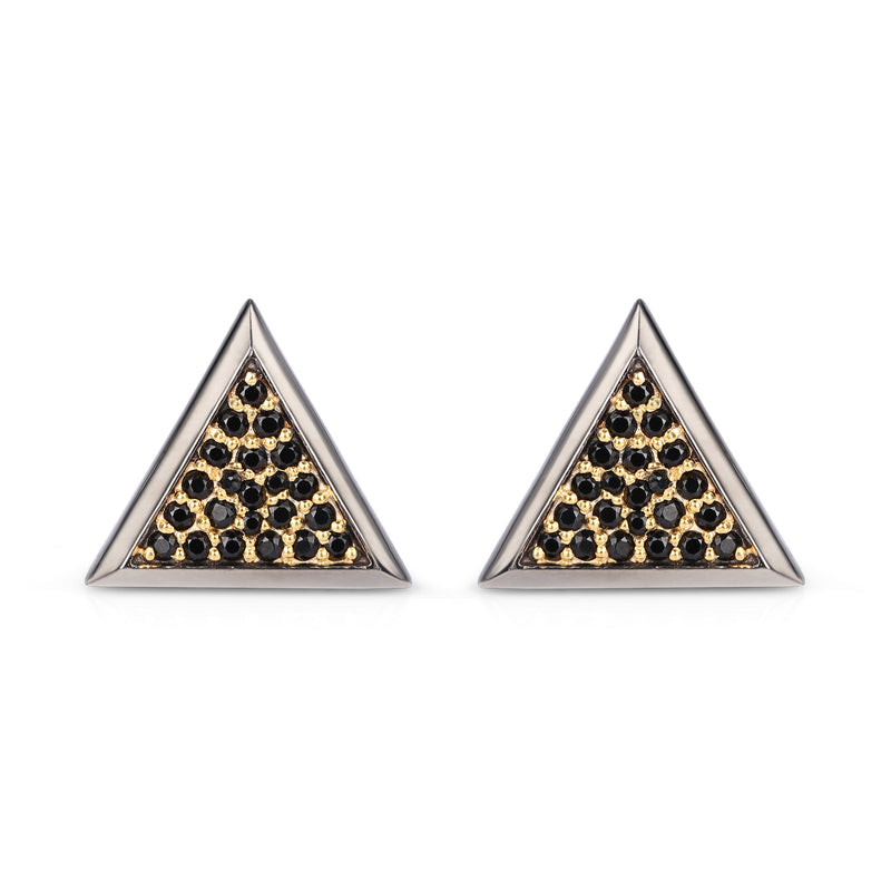 Divine Trinity Studs - Midnight Gold