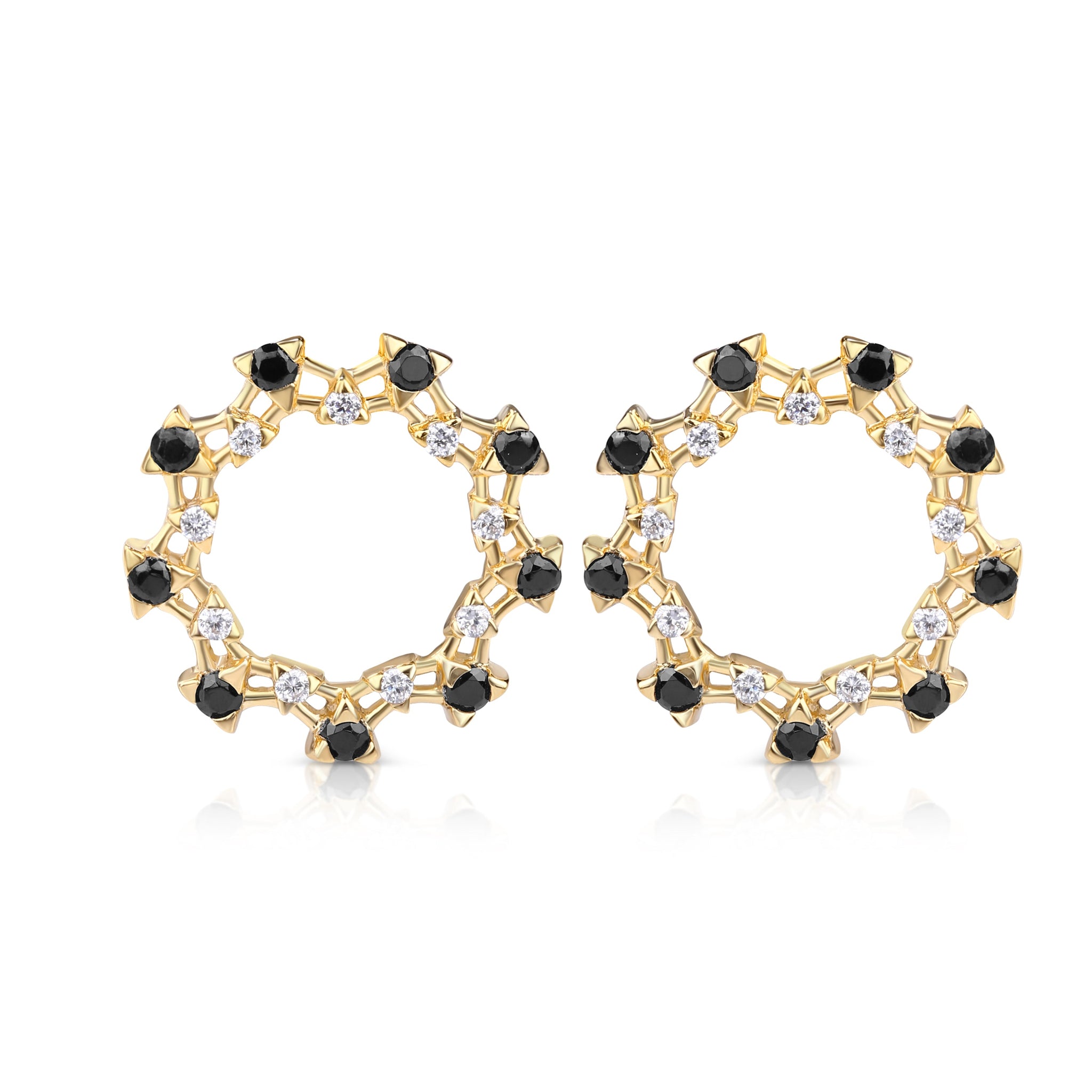 Twilight Mini Studs - Gold and Black