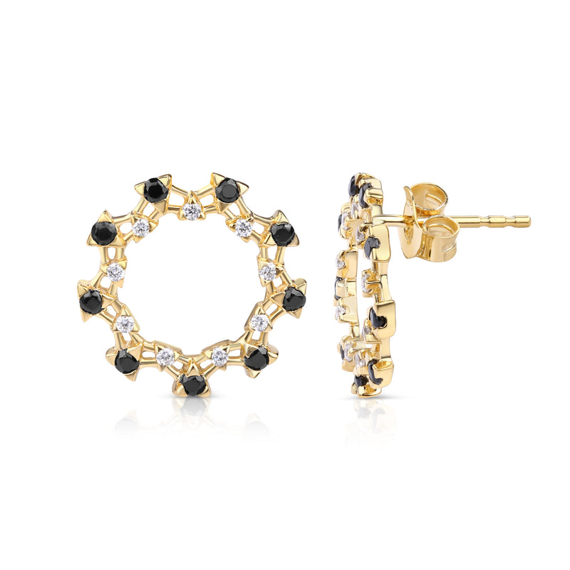 Twilight Mini Studs - Gold and Black