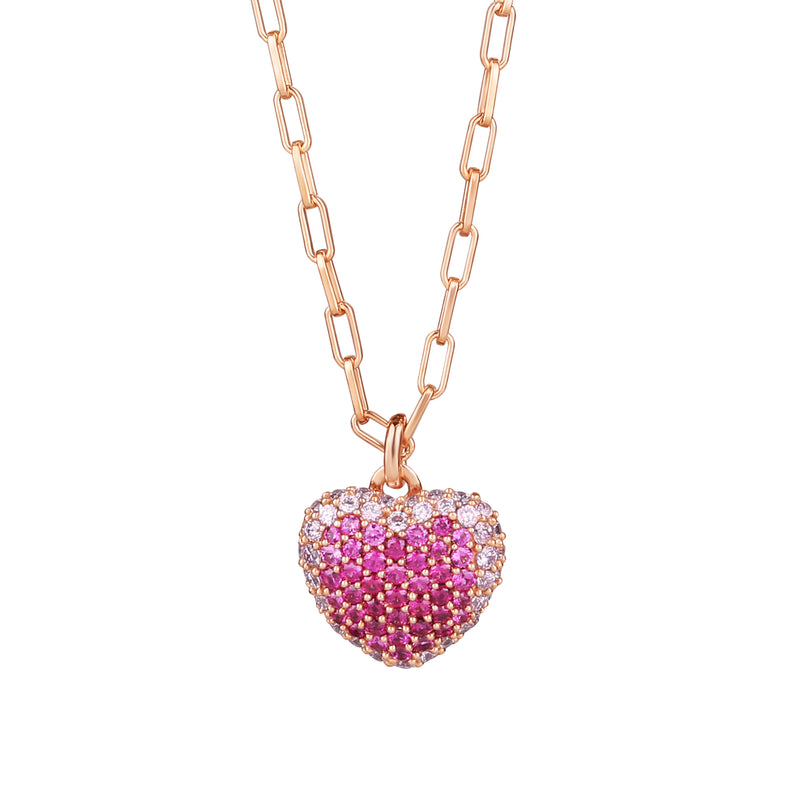 Celebrity Heart Necklace - Eternal Pink