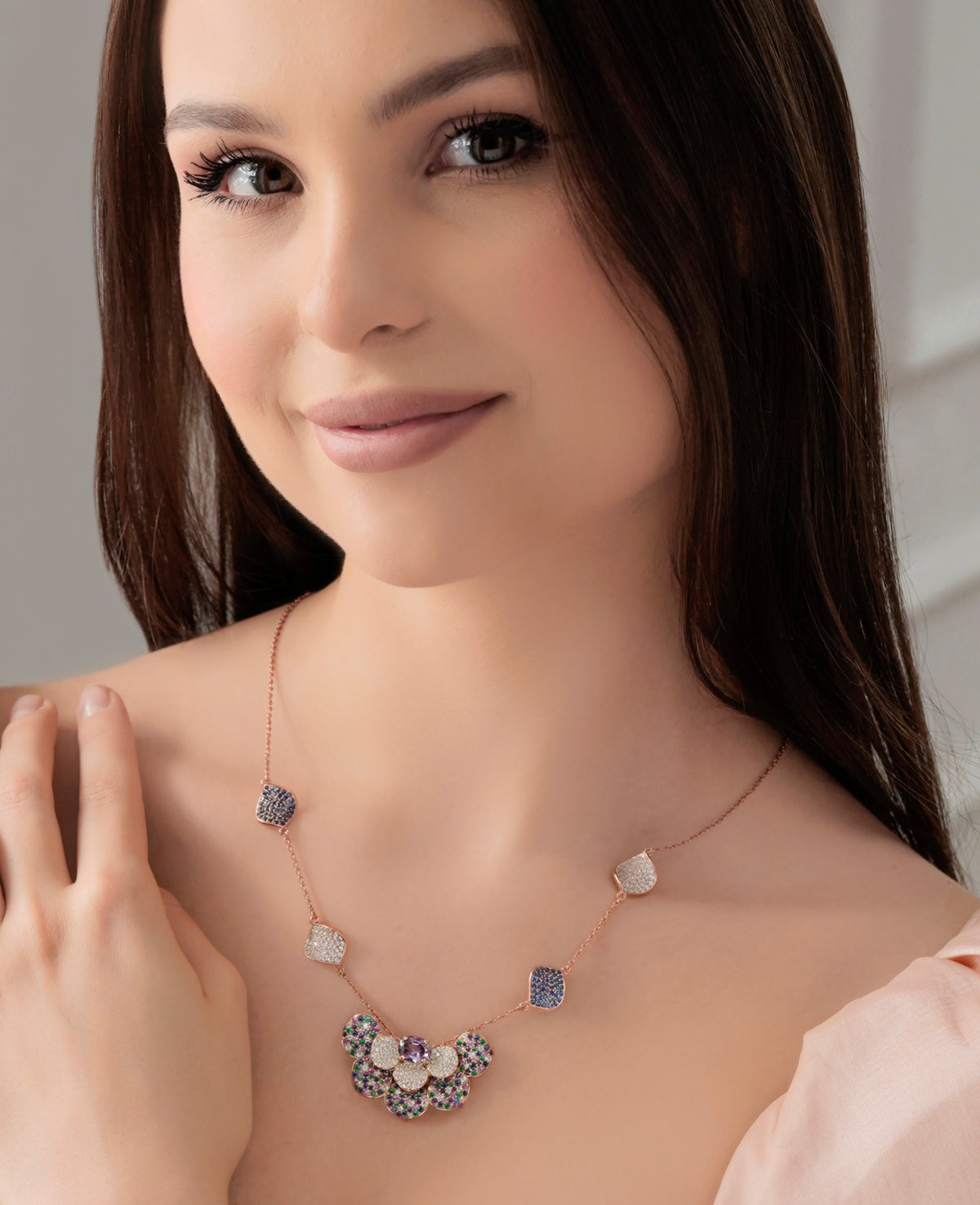 Glorious Petal Necklace - Fresh Mint