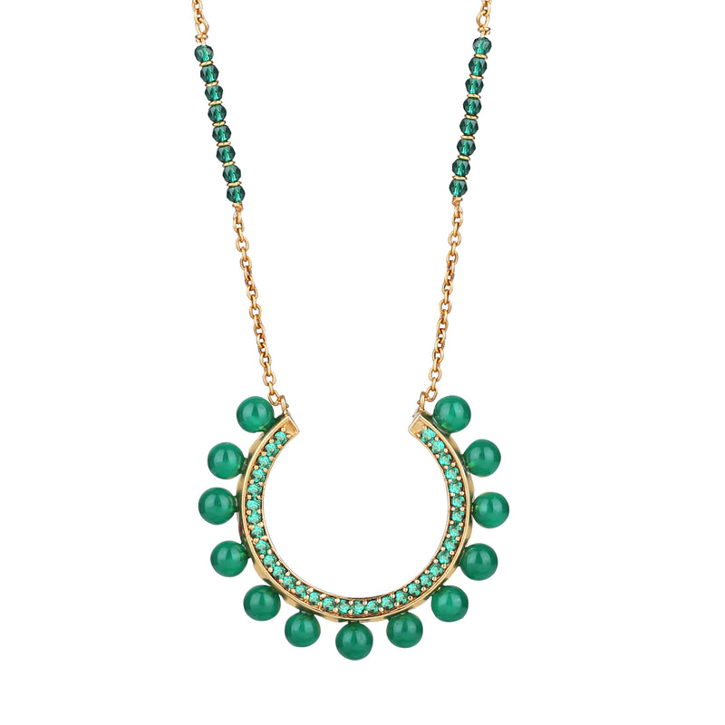 Too Ninety Degree Necklace - Emerald